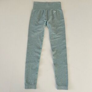 Gymshark Workout Stretchy Wide Band Vital Seamless Leggings Mint Green Small